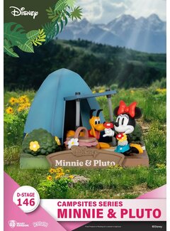 Beast Kingdom Disney D-Stage Campsite Series PVC Diorama Minnie Mouse & Pluto 10 cm