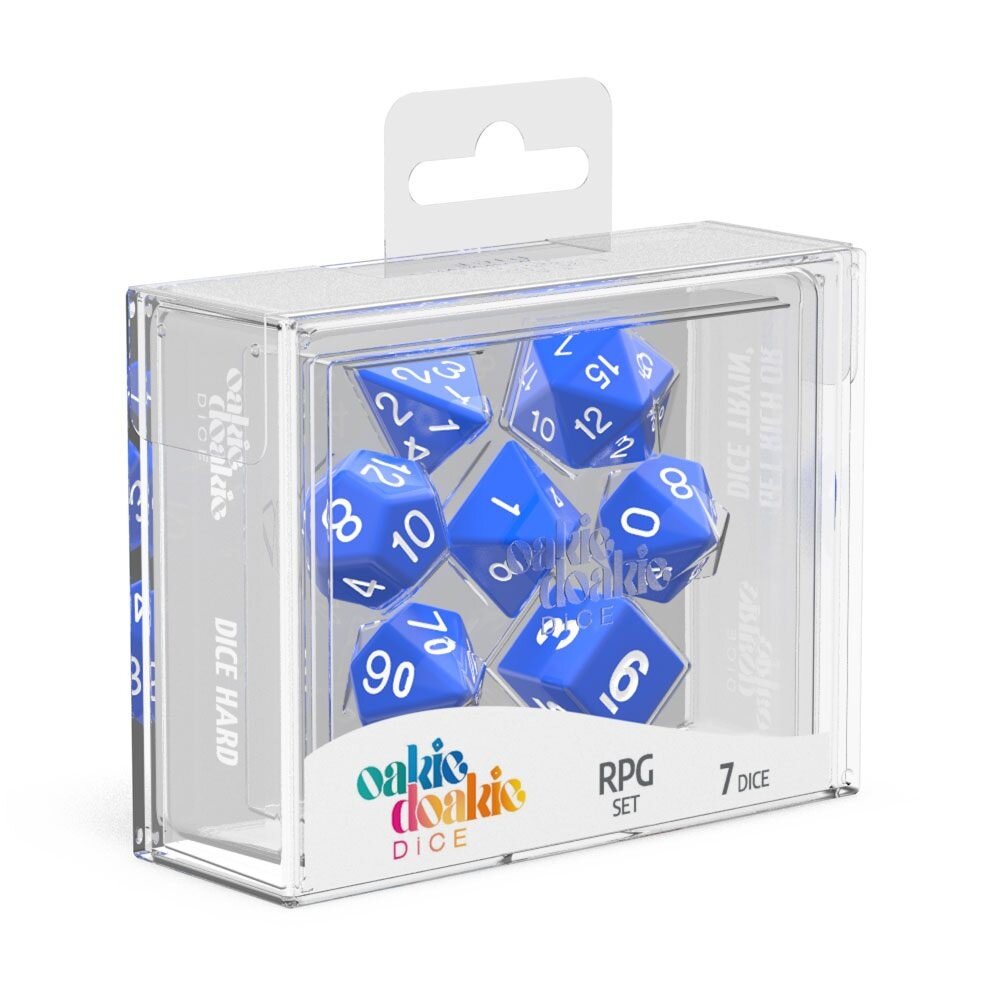 Oakie Doakie Dice RPG Set Solid - Blue (7) Oakie Doakie Dice RPG Set Solid - Blue (7)