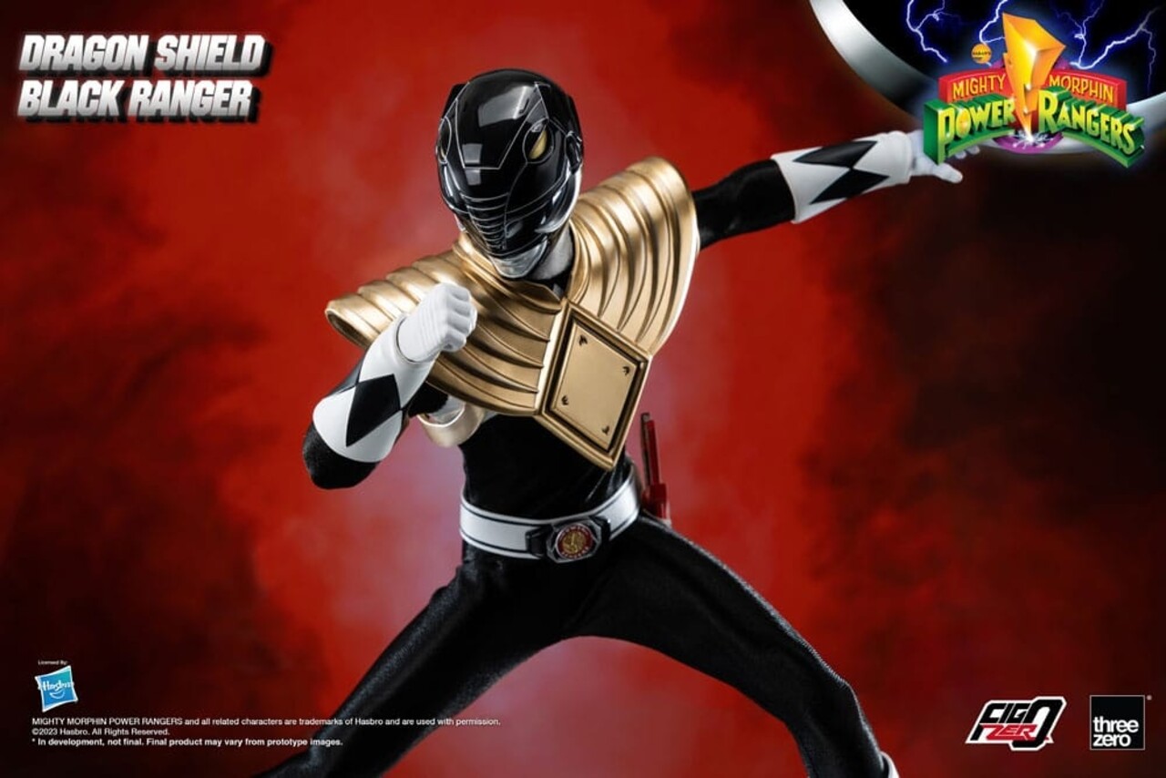 Threezero Mighty Morphin Power Rangers FigZero Action Figure 1/6 Dragon Shield Black Ranger 35 cm Threezero Mighty Morphin Power Rangers FigZero Action Figure 1/6 Dragon Shield Black Ranger 35 cm