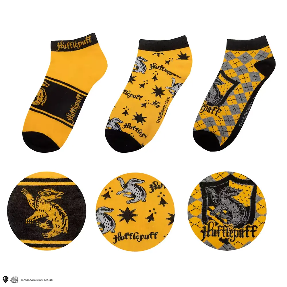 Cinereplicas Harry Potter Hufflepuff Enkelsokken (3 stuks) Cinereplicas Harry Potter Hufflepuff Enkelsokken (3 stuks)