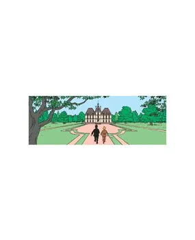 Tintinimaginatio Tintin Double Postcard Castle of Marlinspike Tintinimaginatio Tintin Double Postcard Castle of Marlinspike