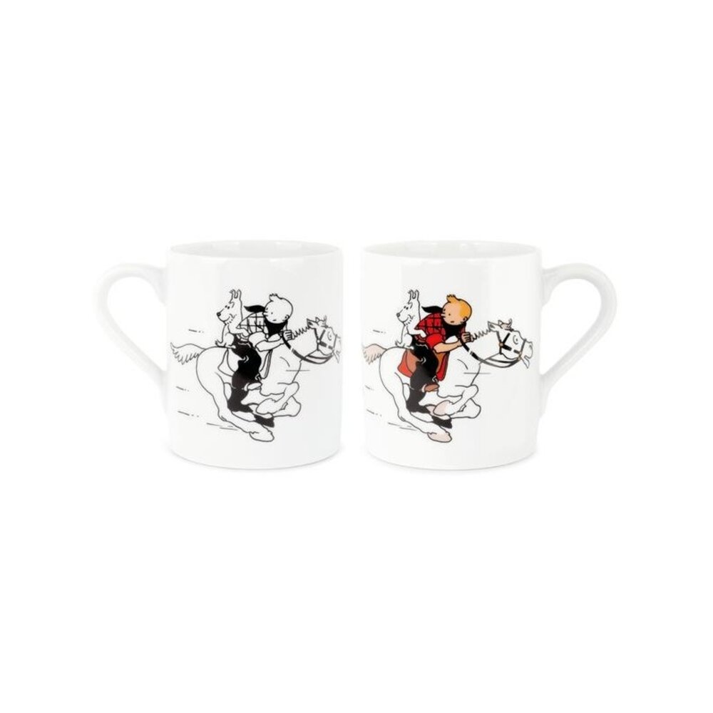 Tintinimaginatio Tintin en Amérique B&W Mug Tintinimaginatio Tintin en Amérique B&W Mug