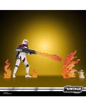 Hasbro Star Wars: The Mandalorian Vintage Collection Action Figure 2022 Incinerator Trooper & Grogu 10 cm Hasbro Star Wars: The Mandalorian Vintage Collection Action Figure 2022 Incinerator Trooper & Grogu 10 cm
