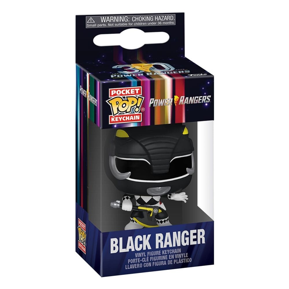 Funko Power Rangers 30th POP! Vinyl Black Ranger Keychain 4 cm Funko Power Rangers 30th POP! Vinyl Black Ranger Keychain 4 cm