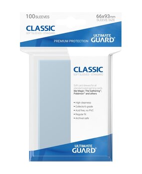 Ultimate Guard Ultimate Guard Classic Soft Sleeves Standard Size Transparent (100) Ultimate Guard Ultimate Guard Classic Soft Sleeves Standard Size Transparent (100)