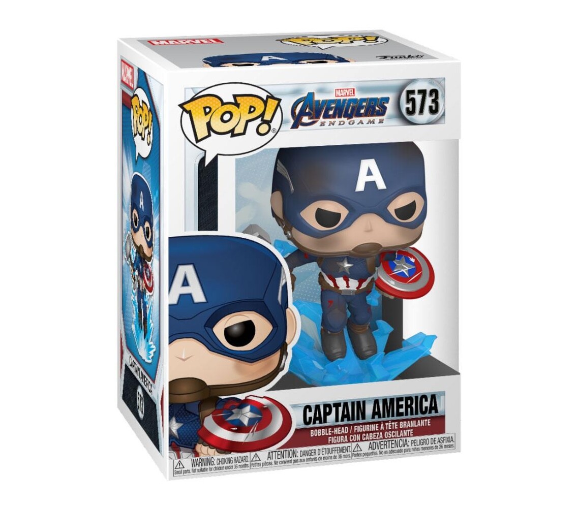Funko Avengers: Endgame POP! Movies Vinyl Figure Captain America w/Broken Shield & Mjölnir #573 Funko Avengers: Endgame POP! Movies Vinyl Figure Captain America w/Broken Shield & Mjölnir #573