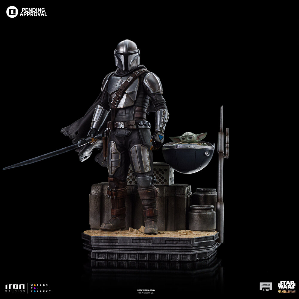 Iron Studios Star Wars: The Mandalorian Art Scale Statue 1/10 Din Djarin and Grogu 21 cm Iron Studios Star Wars: The Mandalorian Art Scale Statue 1/10 Din Djarin and Grogu 21 cm