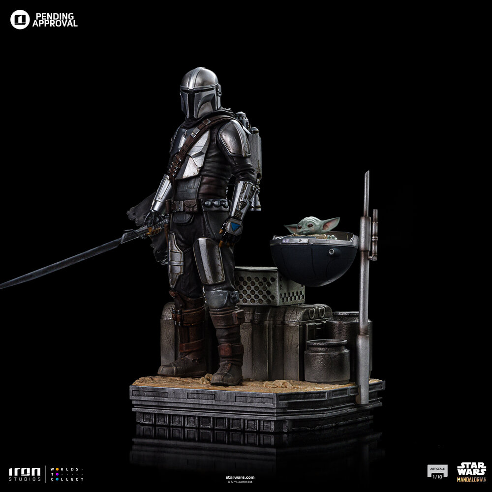 Iron Studios Star Wars: The Mandalorian Art Scale Statue 1/10 Din Djarin and Grogu 21 cm Iron Studios Star Wars: The Mandalorian Art Scale Statue 1/10 Din Djarin and Grogu 21 cm