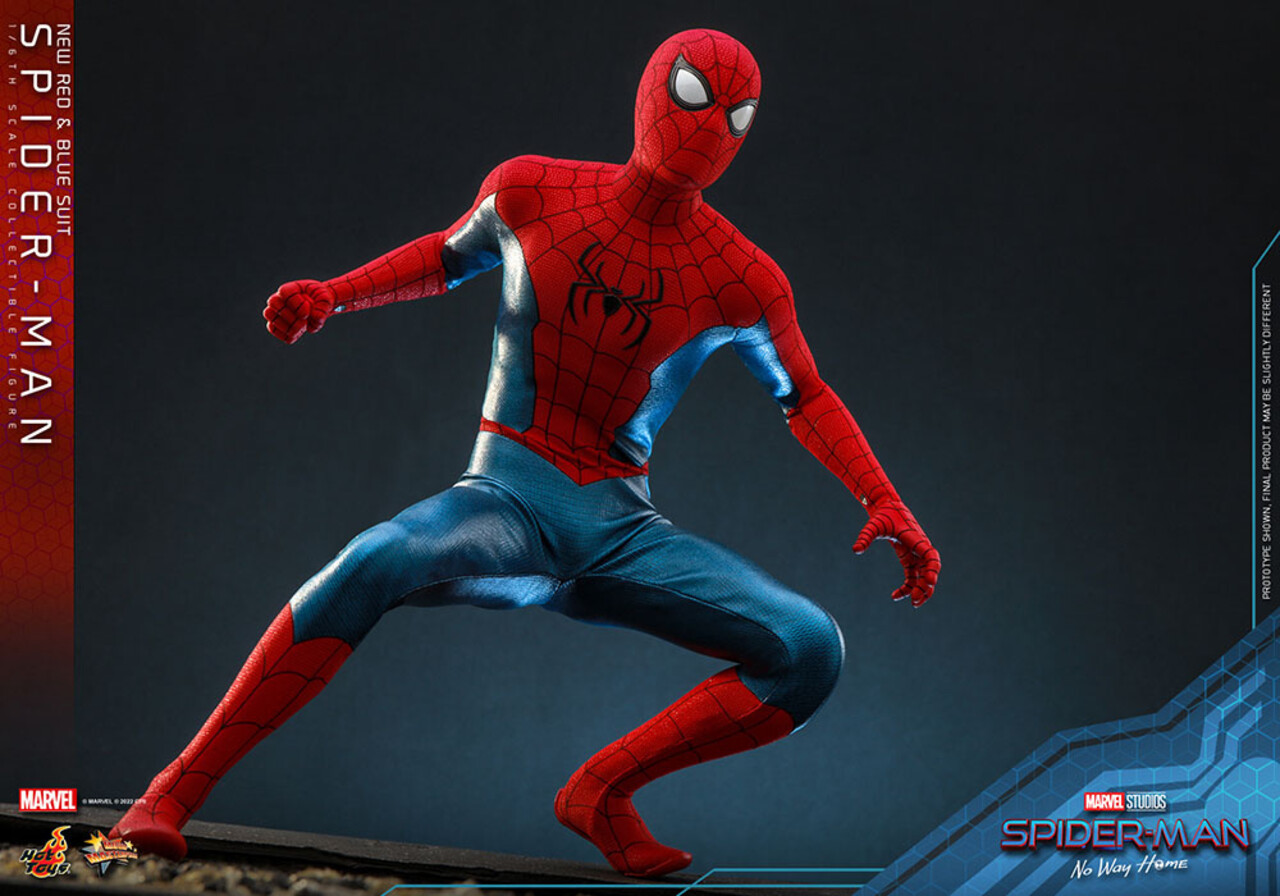 Hot Toys Spider-Man: No Way Home Action Figure 1/6 Spider-Man (New Red and Blue Suit) 28 cm Hot Toys Spider-Man: No Way Home Action Figure 1/6 Spider-Man (New Red and Blue Suit) 28 cm