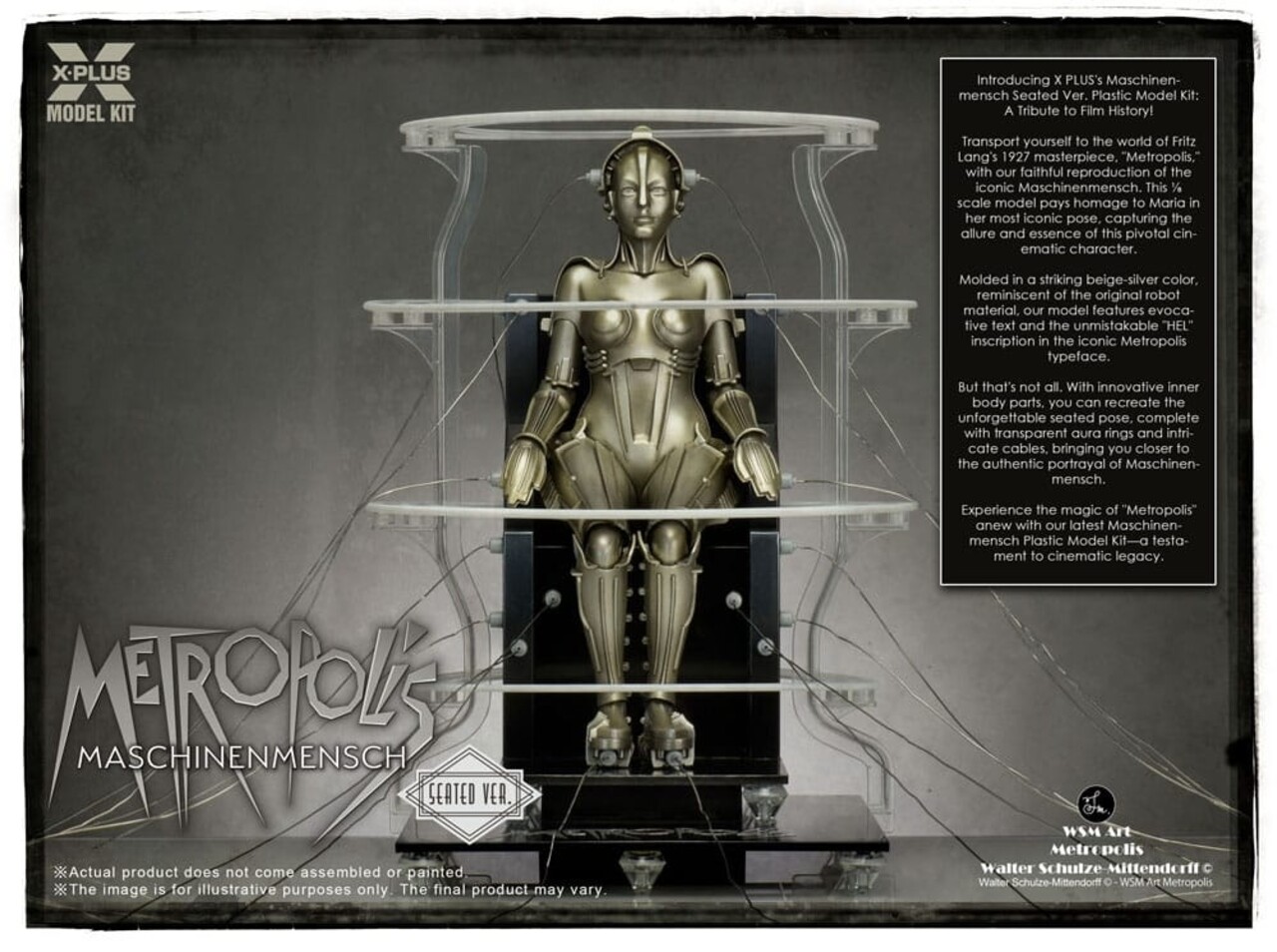 Metropolis Plastic Model Kit 1/8 Maschinenmensch Seated Ver. 18 cm Metropolis Plastic Model Kit 1/8 Maschinenmensch Seated Ver. 18 cm