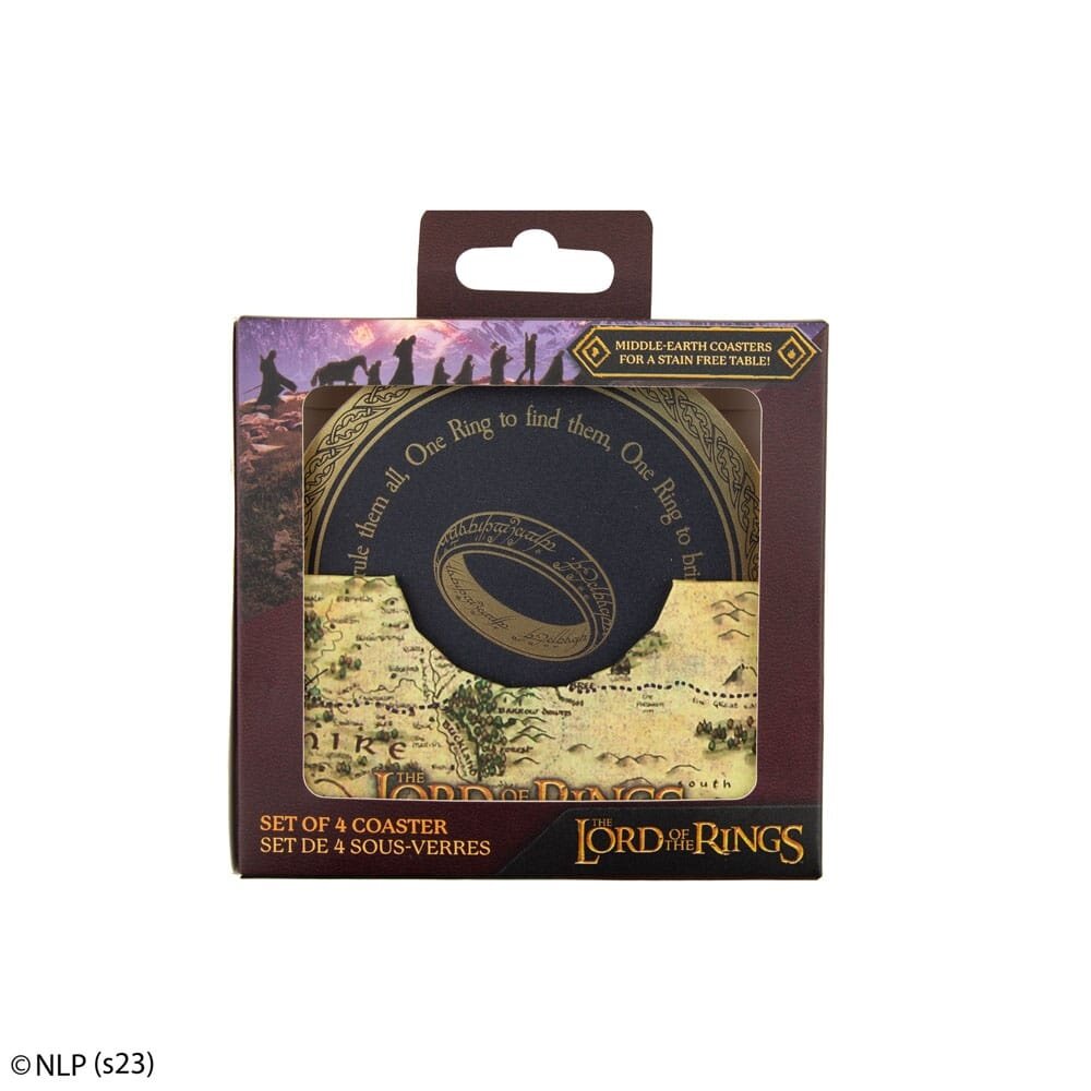 Cinereplicas Lord of the Rings Set Coasters (4 pieces) Cinereplicas Lord of the Rings Set Coasters (4 pieces)