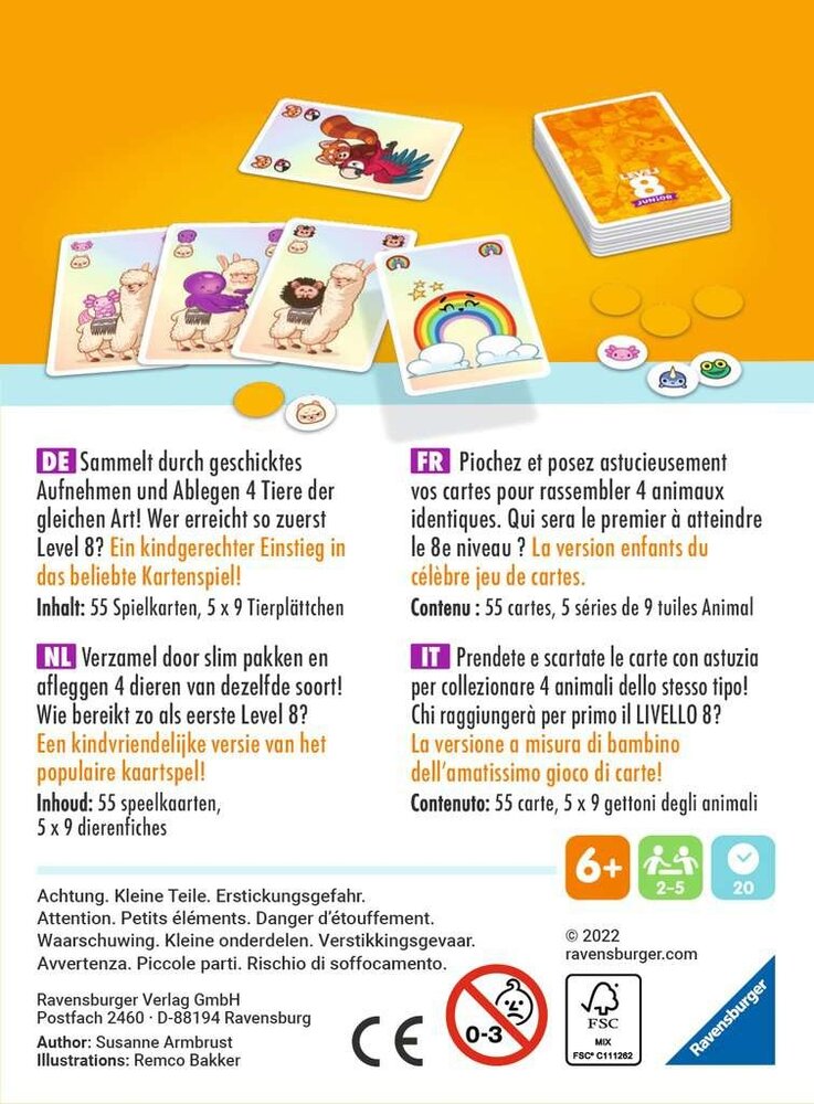 Ravensburger Level 8 Junior Card Game Ravensburger Level 8 Junior Card Game