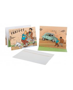 Tintinimaginatio Tintin The Thom(p)son's 2CV Pop Up Postcard Tintinimaginatio Tintin The Thom(p)son's 2CV Pop Up Postcard