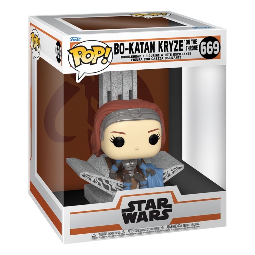 Funko Star Wars: The Mandalorian POP! Deluxe Vinyl Figure Bo Katan w/Throne #669 Funko Star Wars: The Mandalorian POP! Deluxe Vinyl Figure Bo Katan w/Throne #669