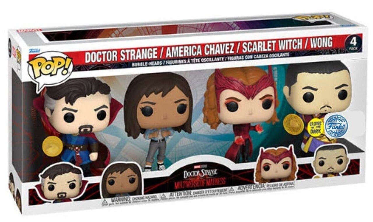 Funko Marvel POP! Movies Vinyl Figure 4-Pack Doctor Strange Multiverse of Madness 9 cm Funko Marvel POP! Movies Vinyl Figure 4-Pack Doctor Strange Multiverse of Madness 9 cm