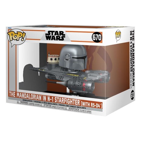 Funko Star Wars: The Mandalorian POP! Rides Vinyl Figure Mandalorian in N1 Starfighter #670 Funko Star Wars: The Mandalorian POP! Rides Vinyl Figure Mandalorian in N1 Starfighter #670
