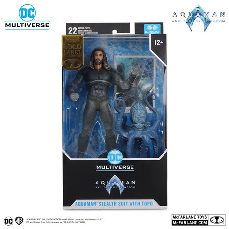 Aquaman and the Lost Kingdom DC Multiverse Action Figure Aquaman (Stealth  Suit with Topo) (Gold Label) 18 cm - Planet Fantasy