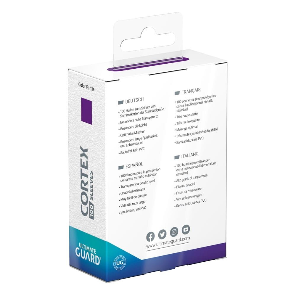 Ultimate Guard Cortex Sleeves Standard Size Paars (100x) Ultimate Guard Cortex Sleeves Standard Size Paars (100x)