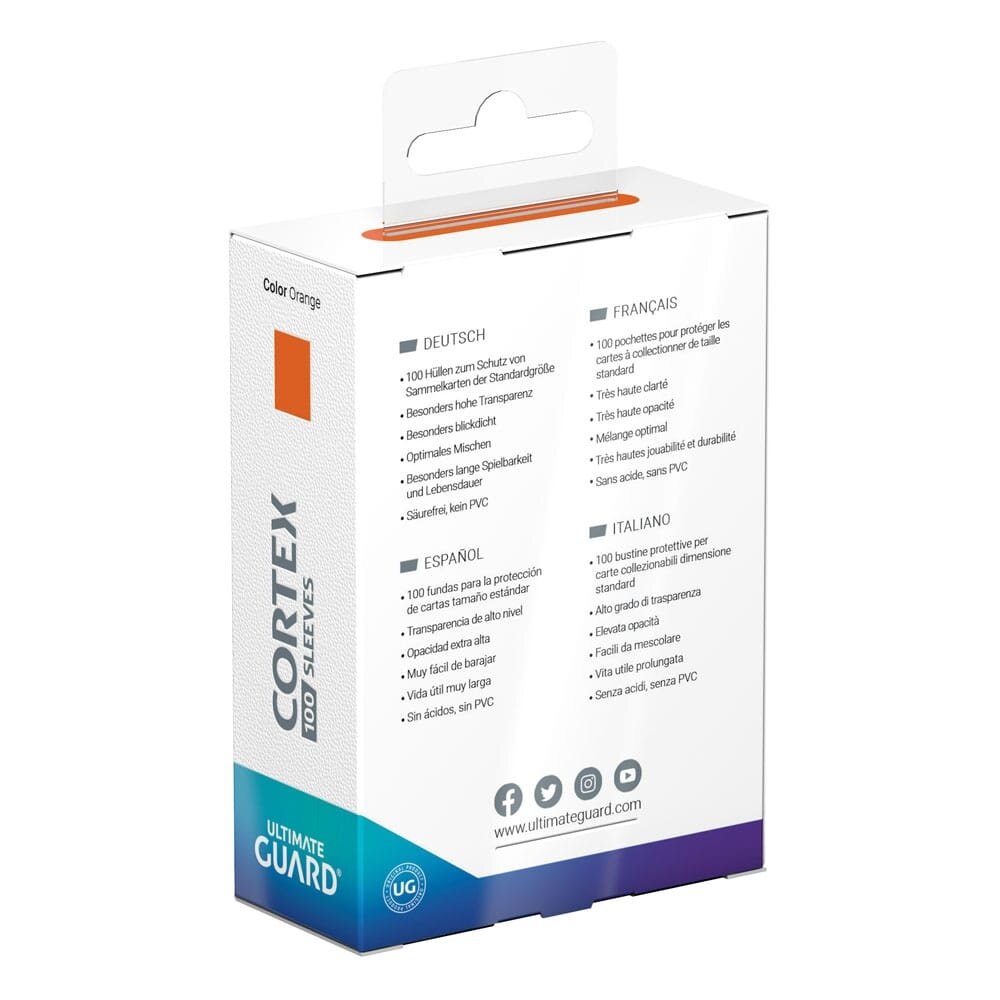 Ultimate Guard Cortex Sleeves Standard Size Oranje (100x) Ultimate Guard Cortex Sleeves Standard Size Oranje (100x)