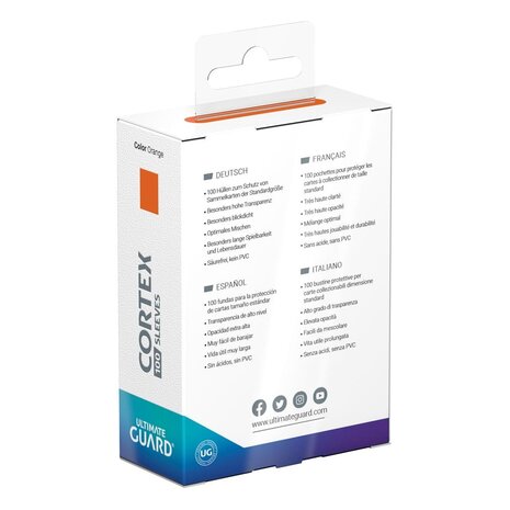 Ultimate Guard Cortex Sleeves Standard Size Oranje (100x) Ultimate Guard Cortex Sleeves Standard Size Oranje (100x)