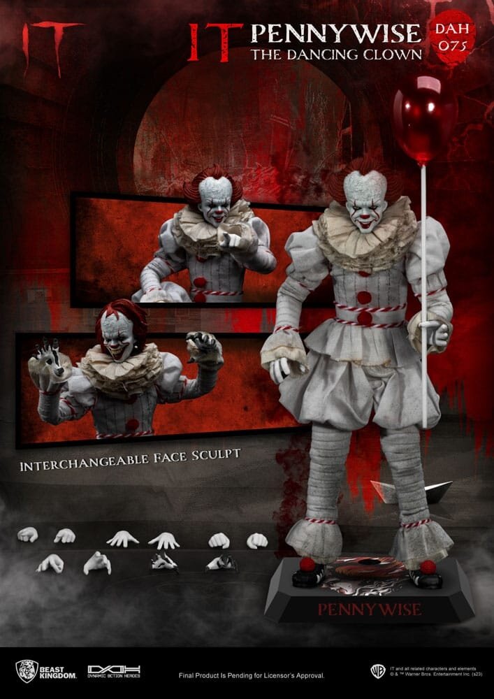 Beast Kingdom Stephen Kings It Dynamic 8ction Heroes Action Figure 1/9 Pennywise 21 cm Beast Kingdom Stephen Kings It Dynamic 8ction Heroes Action Figure 1/9 Pennywise 21 cm