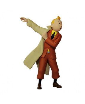 Tintinimaginatio Kuifje PVC Beeldje met Trenchcoat 8 cm