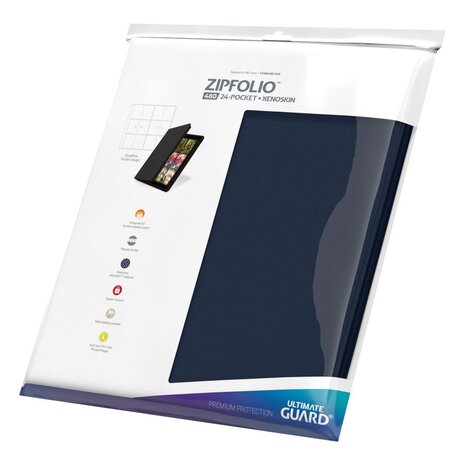 Zipfolio Portfolio 480 - 24-Pocket XenoSkin (Quadrow) Blue ...