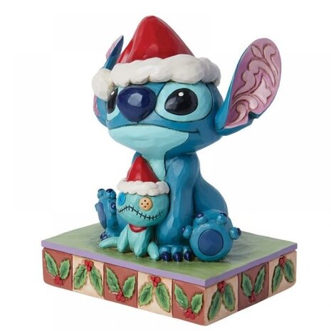 Disney Traditions Santa Stitch with Scrump 14 cm