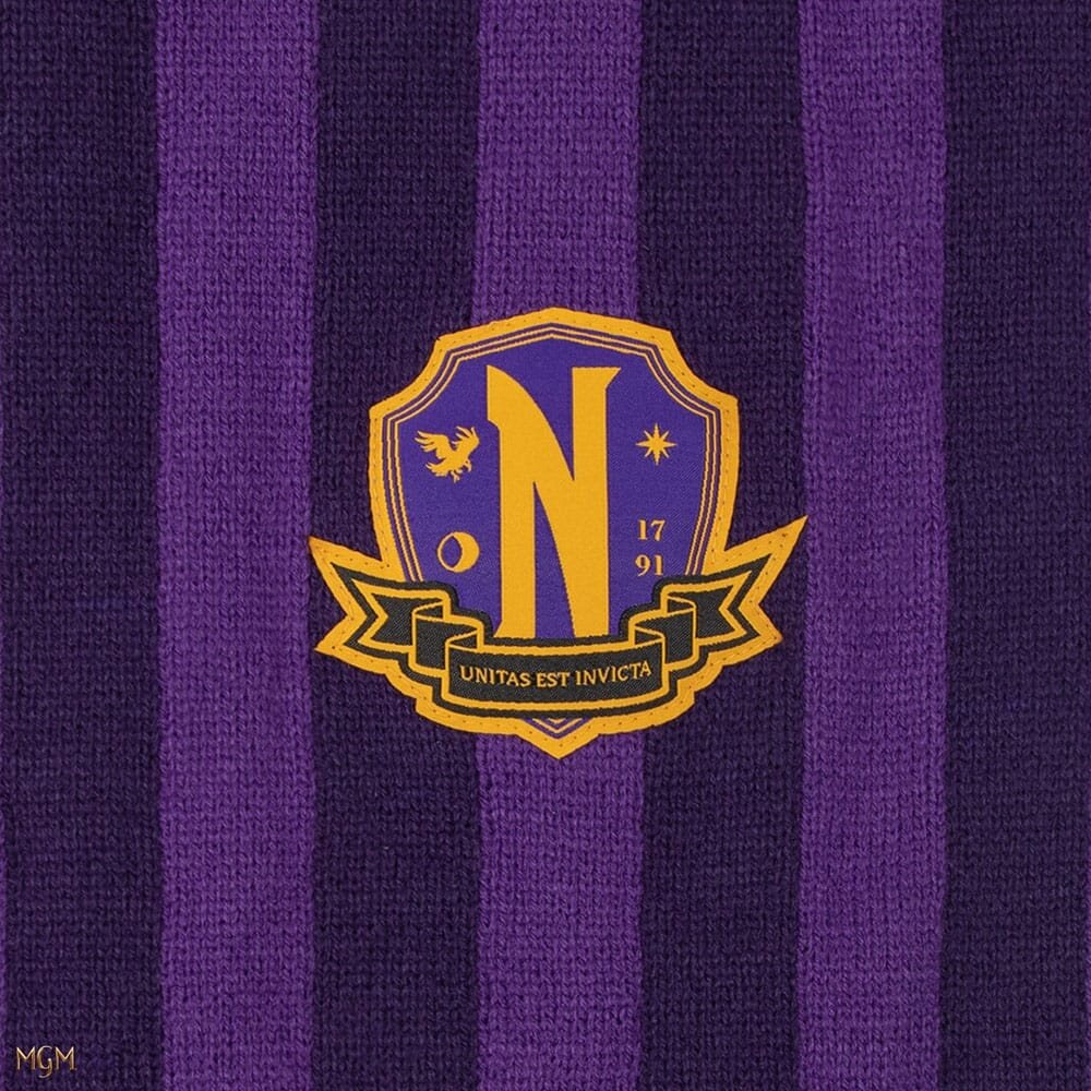 Cinereplicas Wednesday Nevermore Academy Scarf Purple Cinereplicas Wednesday Nevermore Academy Scarf Purple