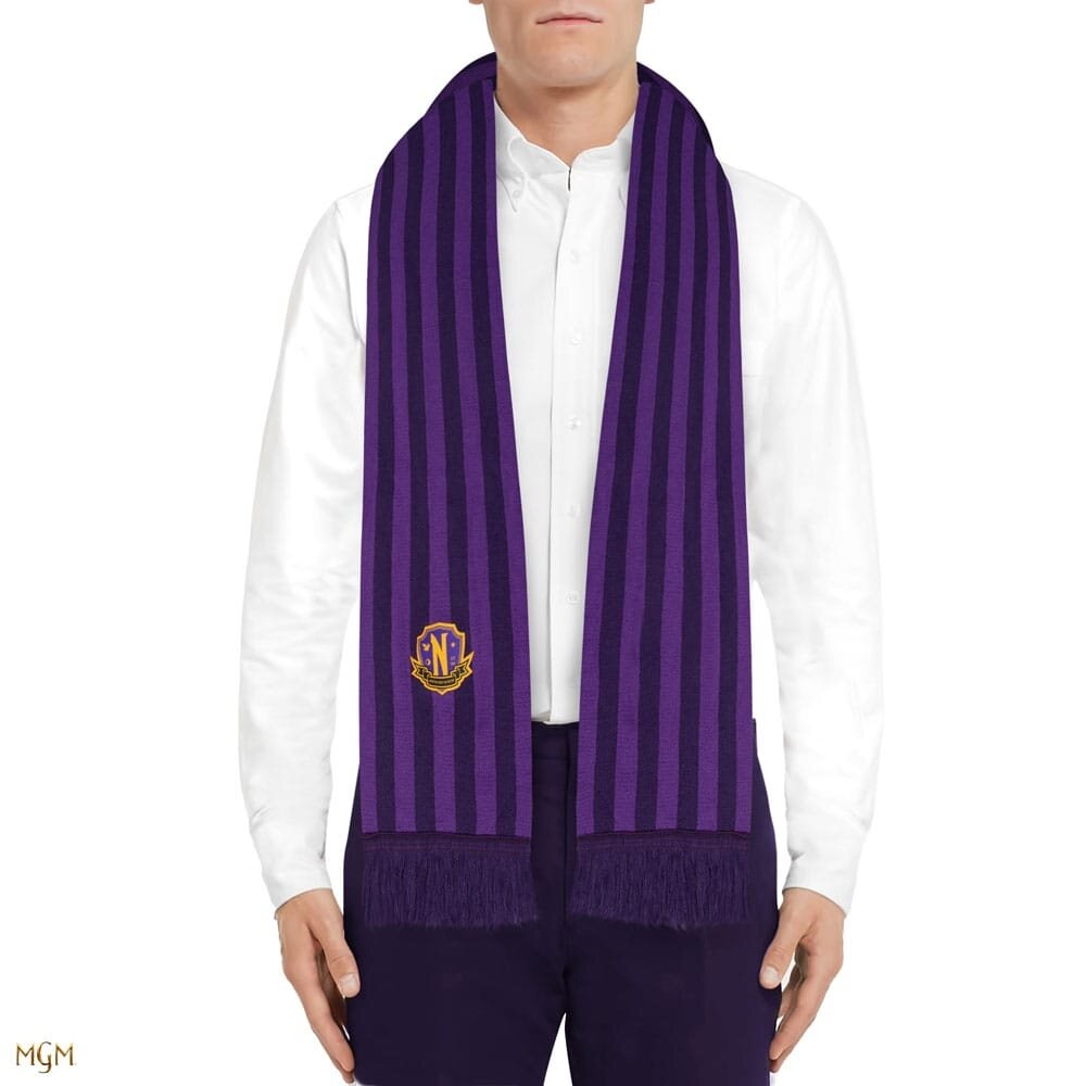 Cinereplicas Wednesday Nevermore Academy Scarf Purple Cinereplicas Wednesday Nevermore Academy Scarf Purple