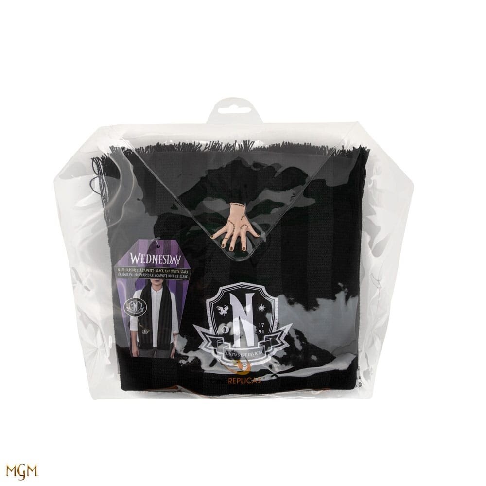 Cinereplicas Wednesday Nevermore Academy Scarf Black Cinereplicas Wednesday Nevermore Academy Scarf Black