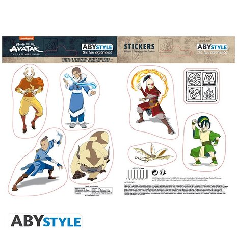 ABY Style Avatar: The Last Airbender Stickers ABY Style Avatar: The Last Airbender Stickers