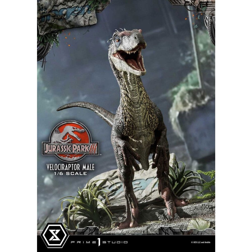Jurassic Park Iii Legacy Museum Collection Statue 1 6 Velociraptor Male