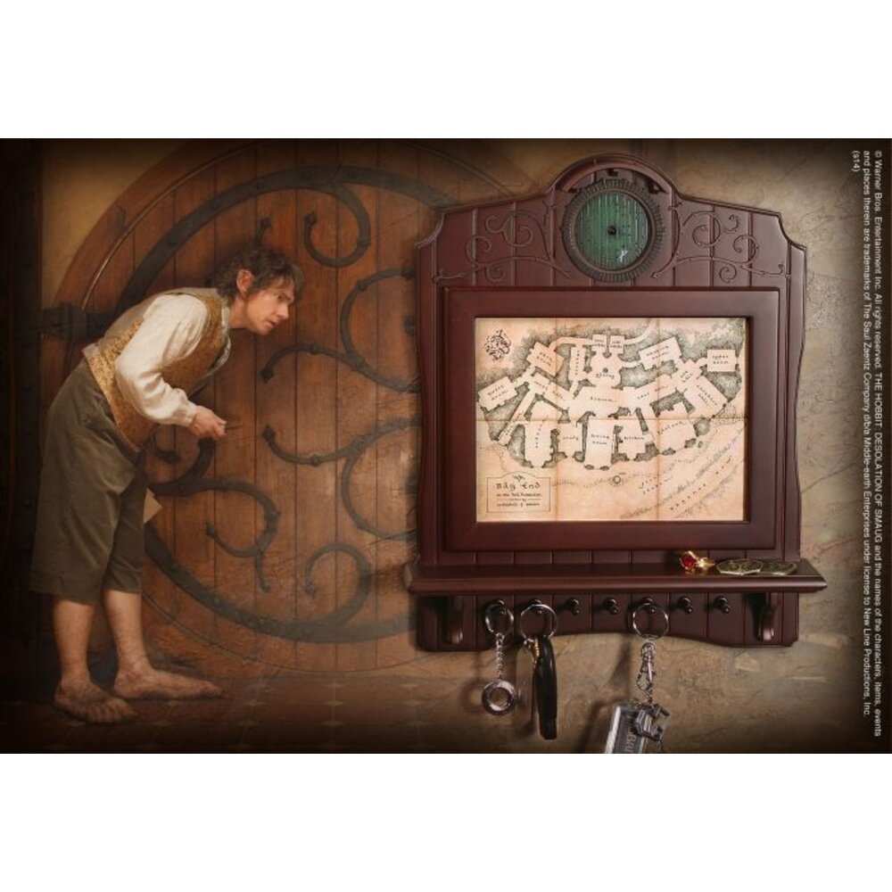 The Hobbit Bag End Map Plaque Key Holder Fantasy