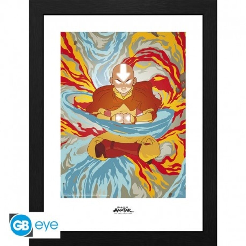 ABY Style Avatar The Last Airbender Aang Avatar State Framed Print 30 x 40 cm