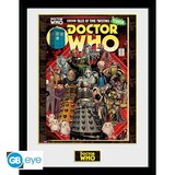 GB Eye Doctor Who Villains Comics Framed Print 30 x 40 cm