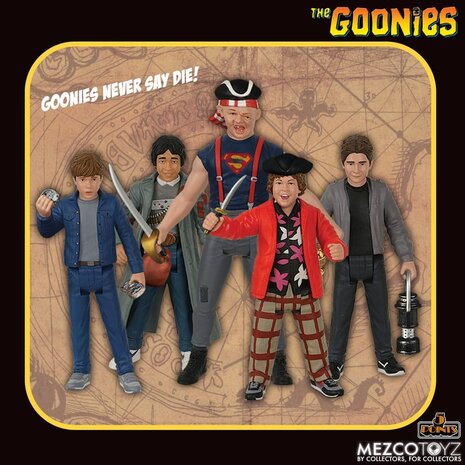 Mezco Toyz The Goonies 5 Points Action Figures Set 9 cm Mezco Toyz The Goonies 5 Points Action Figures Set 9 cm
