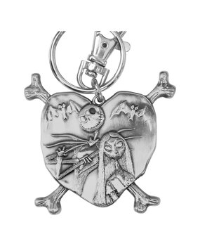 Nightmare before Christmas Jack and Sally in Heart Metal Keychain Nightmare before Christmas Jack and Sally in Heart Metal Keychain