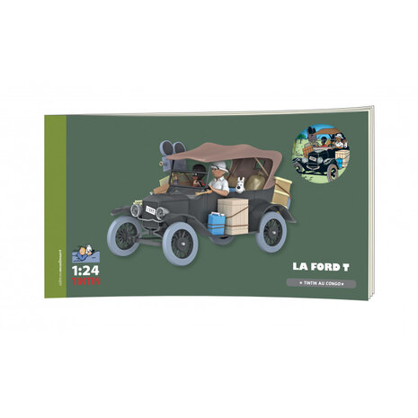 Tintinimaginatio Tintin Car 1/24 #05 The Ford T Black Tintinimaginatio Tintin Car 1/24 #05 The Ford T Black
