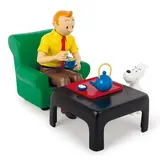 Tintinimaginatio Tintin Having Tea Statue 18 cm