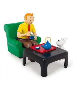 Tintinimaginatio Tintin Having Tea Statue 18 cm Tintinimaginatio Tintin Having Tea Statue 18 cm