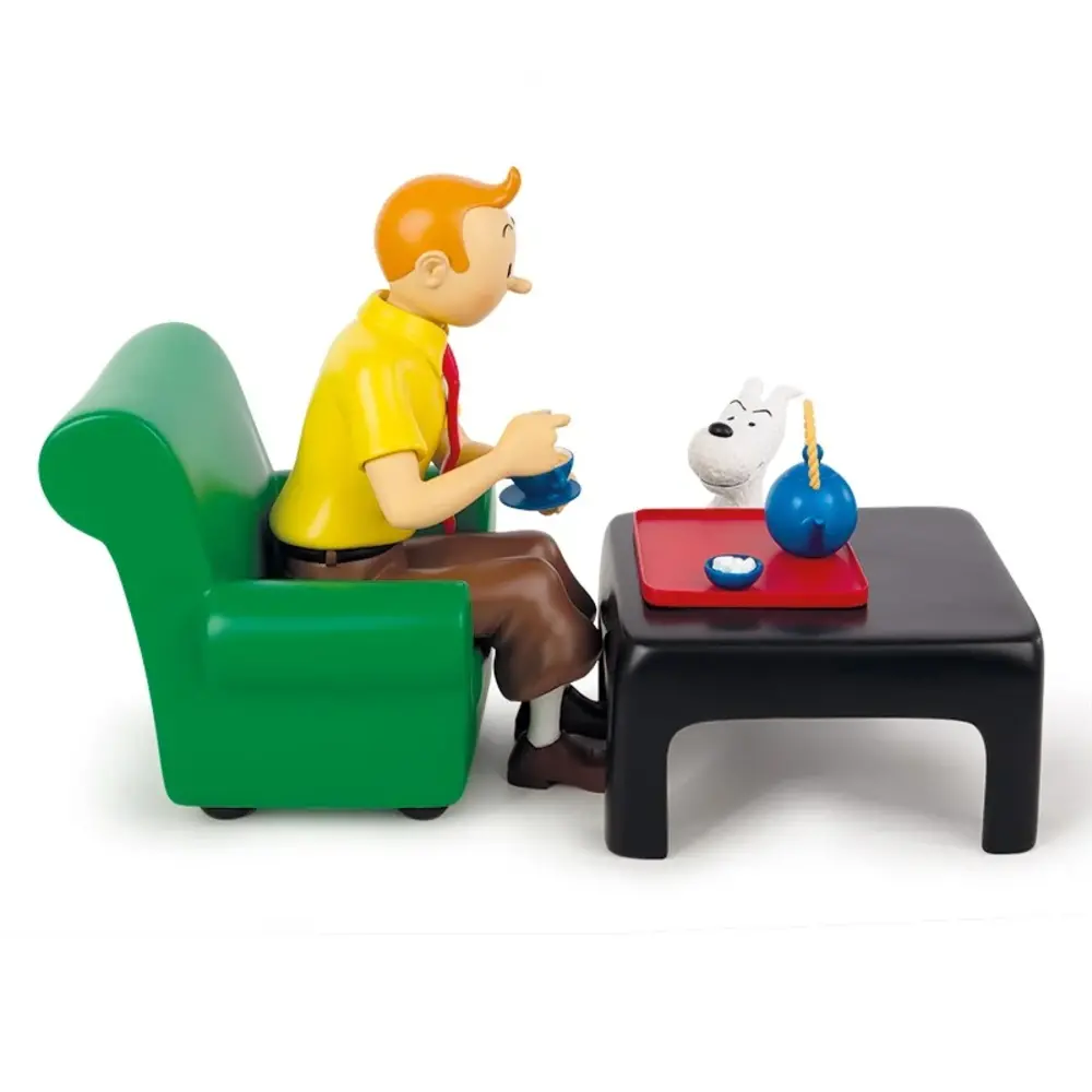 Tintinimaginatio Tintin Prenant le Thé Statue 18 cm Tintinimaginatio Tintin Prenant le Thé Statue 18 cm