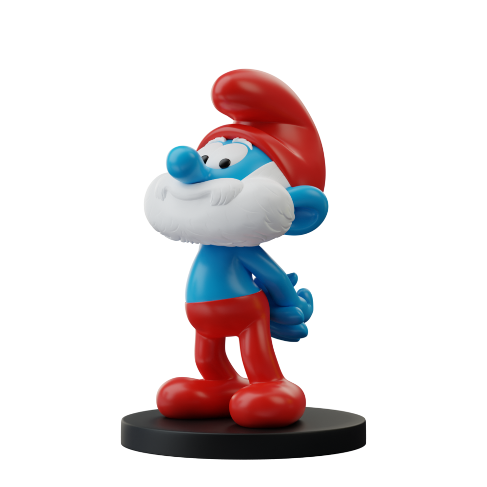 Blue Resin The Smurfs Statuette Papa Smurf 11 cm Blue Resin The Smurfs Statuette Papa Smurf 11 cm