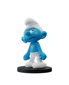 Blue Resin The Smurfs Statuette Grouchy Smurf 11 cm Blue Resin The Smurfs Statuette Grouchy Smurf 11 cm