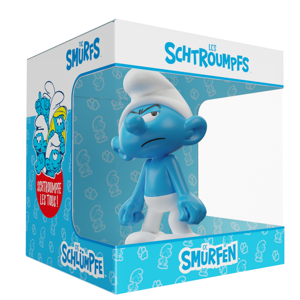 Blue Resin De Smurfen Beeldje Moppersmurf 11 cm Blue Resin De Smurfen Beeldje Moppersmurf 11 cm