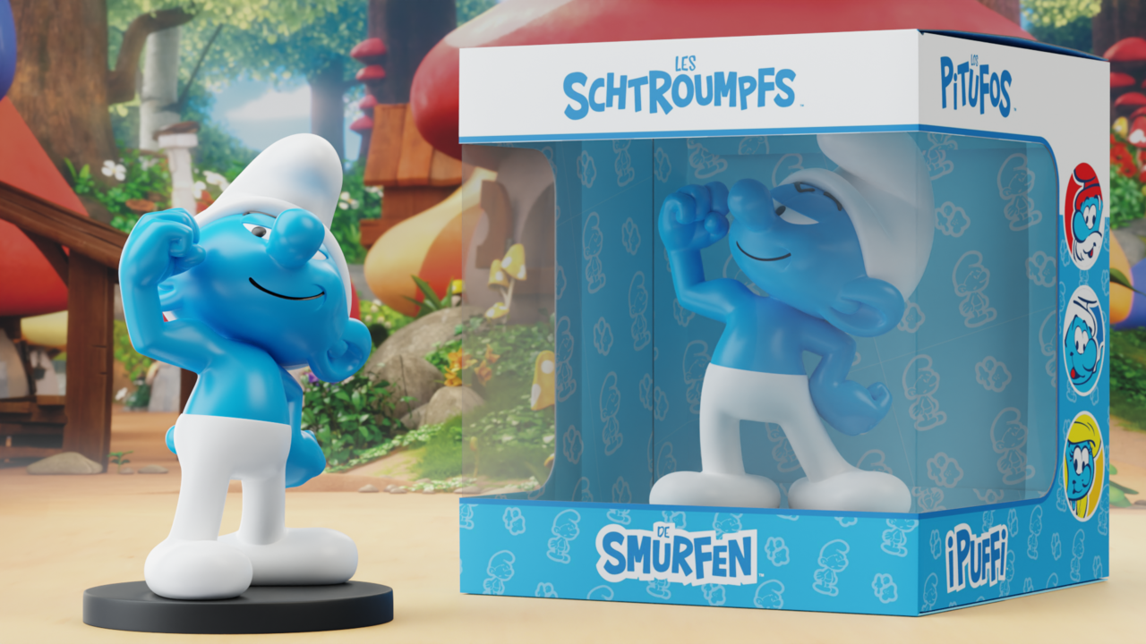 Blue Resin Les Schtroumpfs Statuette Schtroumpfs Costaud 11 cm Blue Resin Les Schtroumpfs Statuette Schtroumpfs Costaud 11 cm