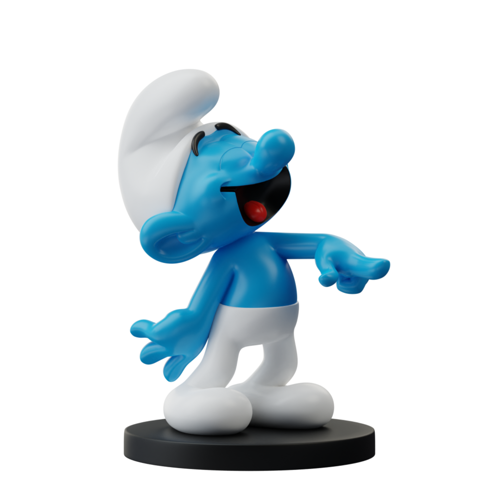 Blue Resin The Smurfs Statuette Jokey Smurf 11 cm Blue Resin The Smurfs Statuette Jokey Smurf 11 cm