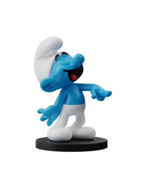Blue Resin Les Schtroumpfs Statuette Schtroumpfs Farceur 11 cm