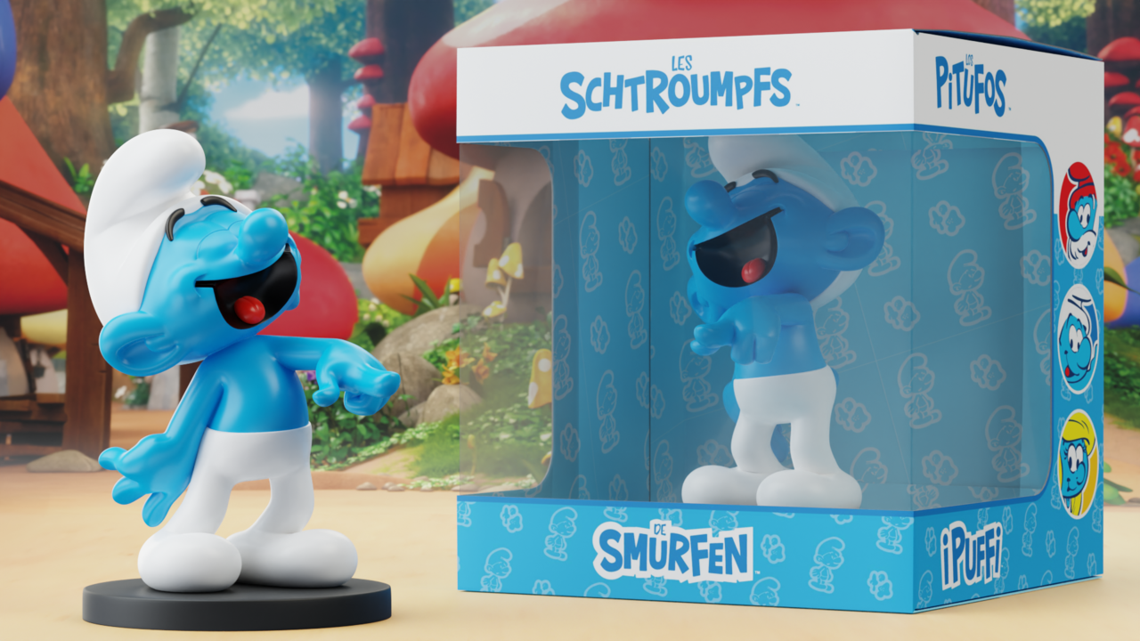 Blue Resin De Smurfen Beeldje Lolsmurf 11 cm Blue Resin De Smurfen Beeldje Lolsmurf 11 cm