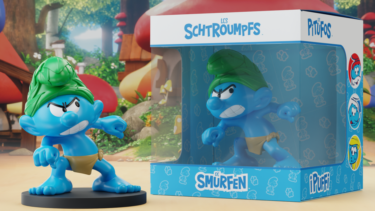 Blue Resin The Smurfs Statuette Wilde Smurf 11 cm Blue Resin The Smurfs Statuette Wilde Smurf 11 cm